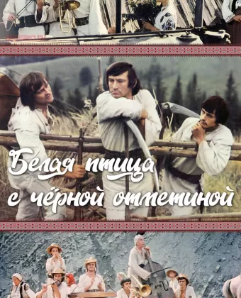 Белая птица с черной отметиной